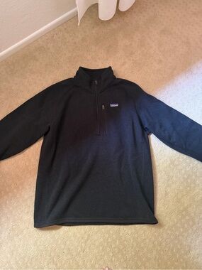 Patagonia Black Quarter-Zip Fleece Pullover - Men